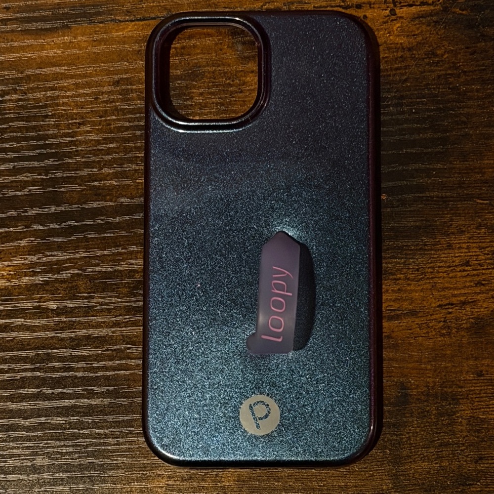 Loopy Iphone 15 Case Purple Glitter